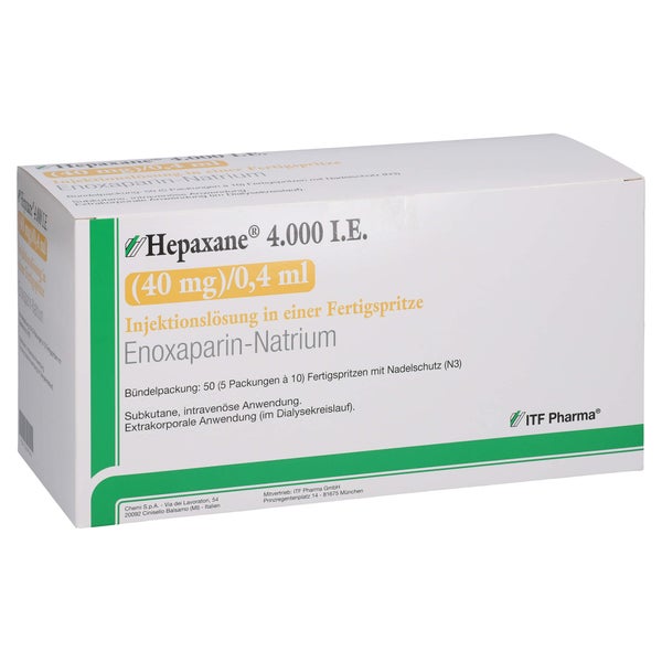 HEPAXANE 4.000 I.E. 40 mg/0,4 ml Inj.-Lsg.i.e.FS 50 St