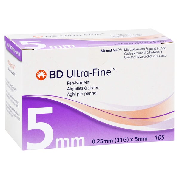 BD Ultra-fine Pen-nadeln 5 mm 31 G 0,25 105 St