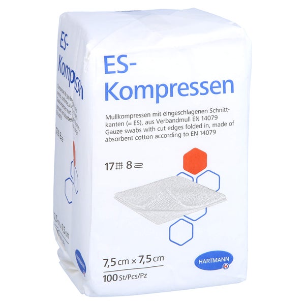 Es-kompressen Unsteril 7,5x7,5 cm 8fach 100 St