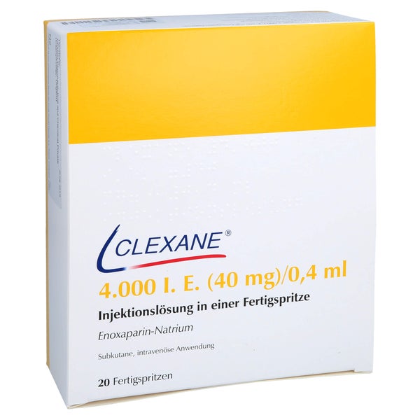 CLEXANE 4.000 I.E. 40mg/0,4ml Inj.-Lsg.i.e.F.-Sp. 20 St