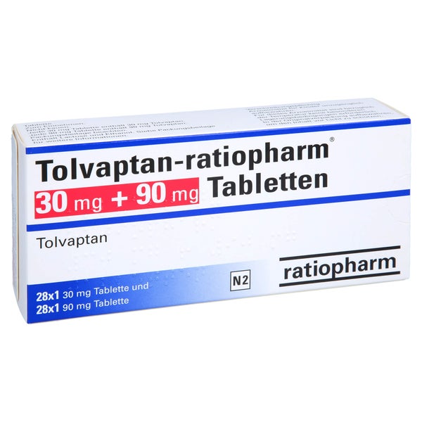 TOLVAPTAN-ratiopharm 30 mg + 90 mg Tabletten 56 St