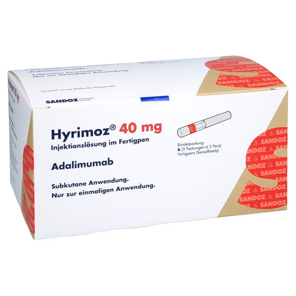 HYRIMOZ 40 mg/0,8 ml Inj.-Lösung im Fertigpen 6 St