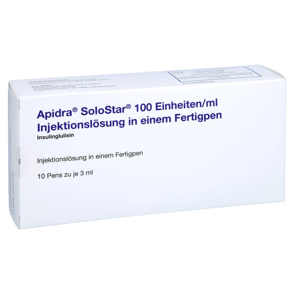APIDRA 100 E/ml SoloStar Inj.-Lsg.i.e.Fertigpen 10X3 ml