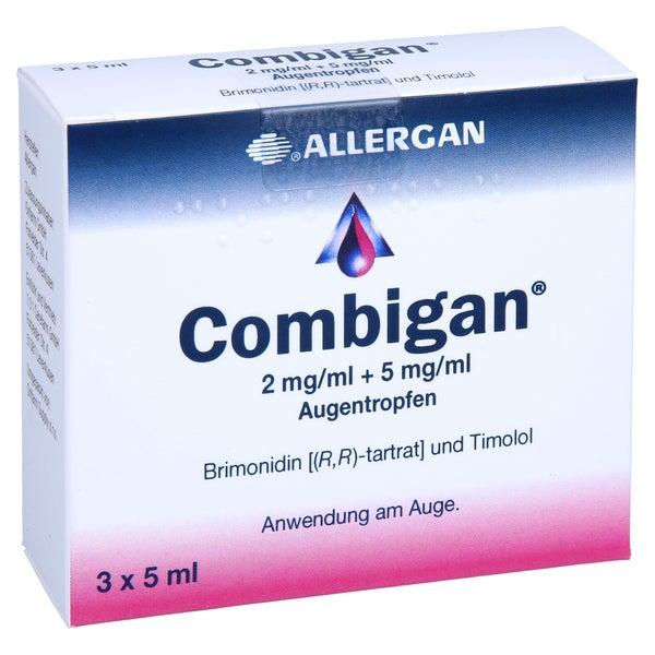 Combigan 2 Mg/ml + 5 mg/ml Augentropfen 3X5 ml