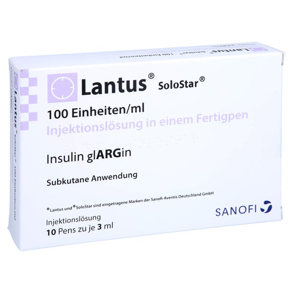 LANTUS 100 E/ml SoloStar Inj.-Lsg.i.e.Fertigpen 10X3 ml