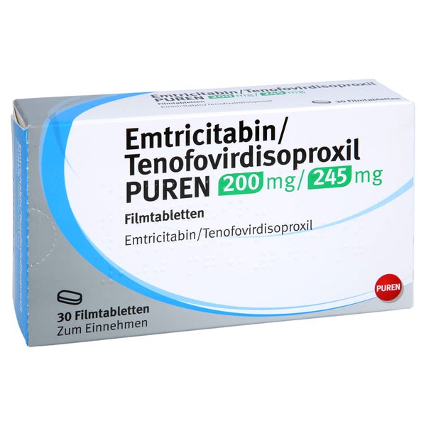 EMTRICITABIN/Tenofovirdisoproxil PUREN 200mg/245mg 30 St