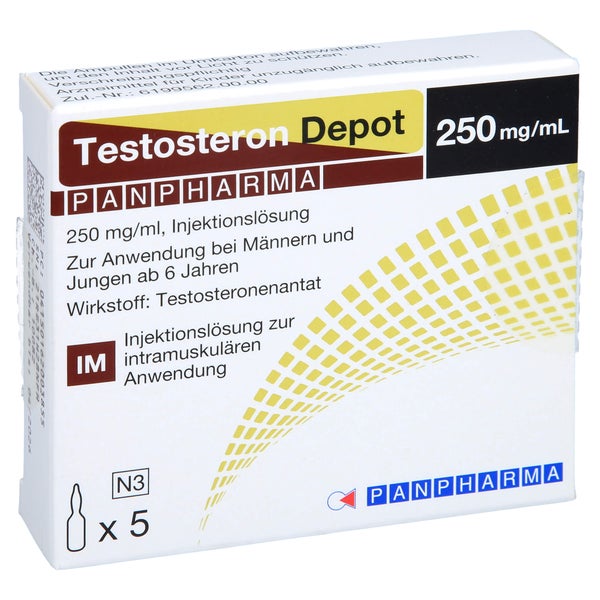 TESTOSTERON Depot PANPHARMA 250 mg/ml Inj.-L.Amp. 5X1 ml