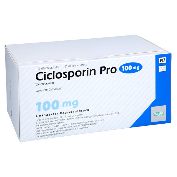 Ciclosporin Pro 100 mg Weichkapseln 100 St