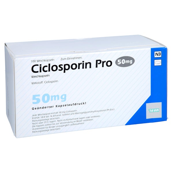 Ciclosporin Pro 50 mg Weichkapseln 100 St