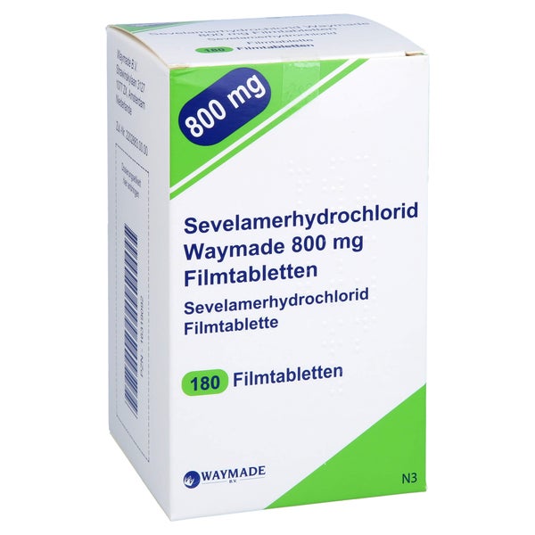 SEVELAMERHYDROCHLORID Waymade 800 mg Filmtabletten 180 St