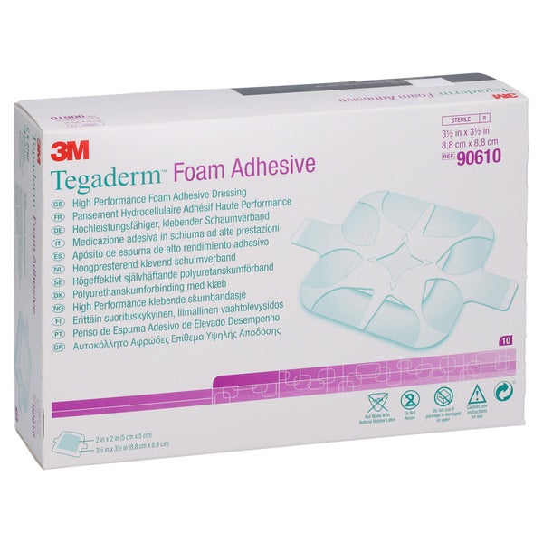 3M Tegaderm Foam Adhesive 8,8 x 8,8 cm 10 St