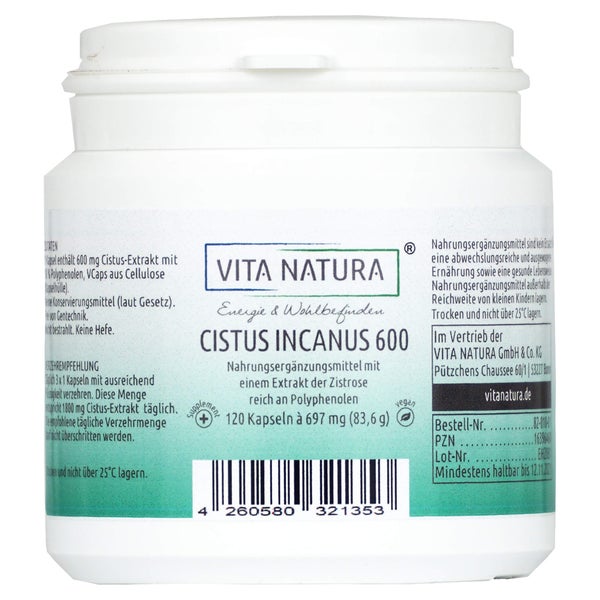 Cistus Incanus 600 mg Vegi-Kapseln 120 St