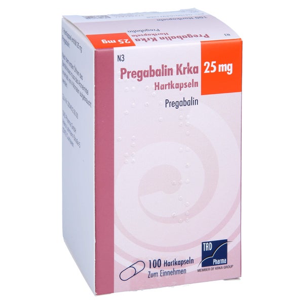 Pregabalin Krka 25 mg Hartkapseln Dose 100 St