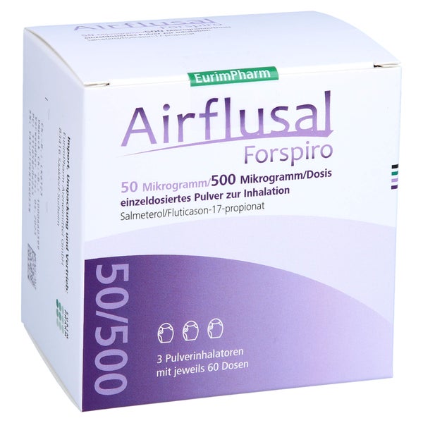AIRFLUSAL Forspiro 50/500 µg/Dosis 60 Hub 3 St