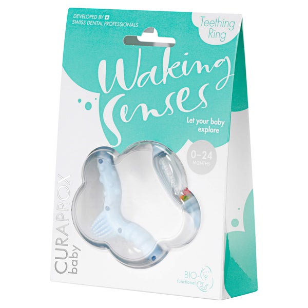 Curaprox Baby Beißring 0-24 Mon.blau 1 St