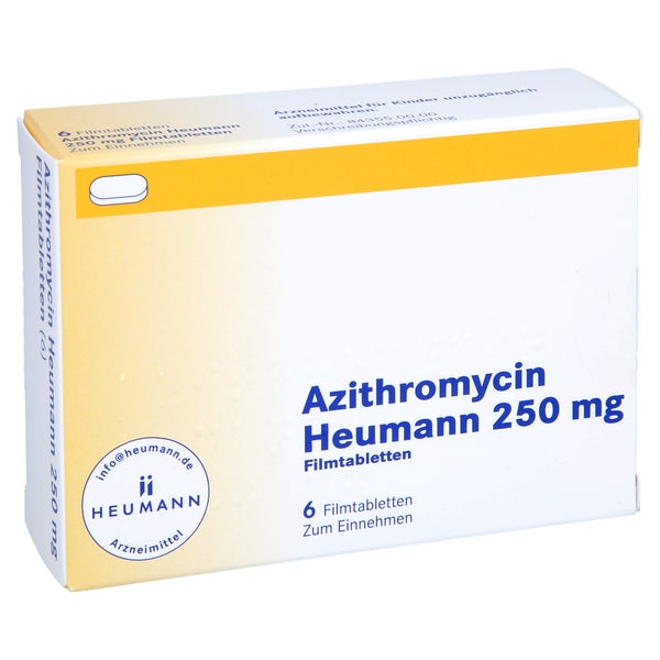 AZITHROMYCIN Heumann 250 mg Filmtabletten 6 St