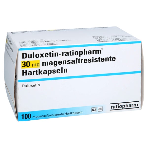 DULOXETIN-ratiopharm 30 mg magensaftres.Hartkaps. 100 St