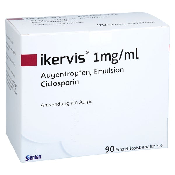 Ikervis 1 Mg/ml Augentropfen Emuls.Einze 90X0,3 ml