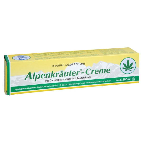 Alpenkräuter Creme Lacure m.Cannabisöl u 200 ml