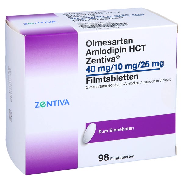 OLMESARTAN Amlodipin HCT Zentiva 40/10/25 mg FTA 98 St