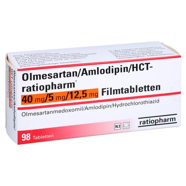 OLMESARTAN/Amlodipin/HCT-ratio 40/5/12,5 mg FTA 98 St