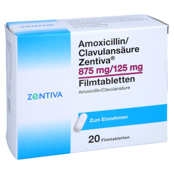 AMOXICILLIN/Clavulansäure Zentiva 875mg/125mg FTA 20 St