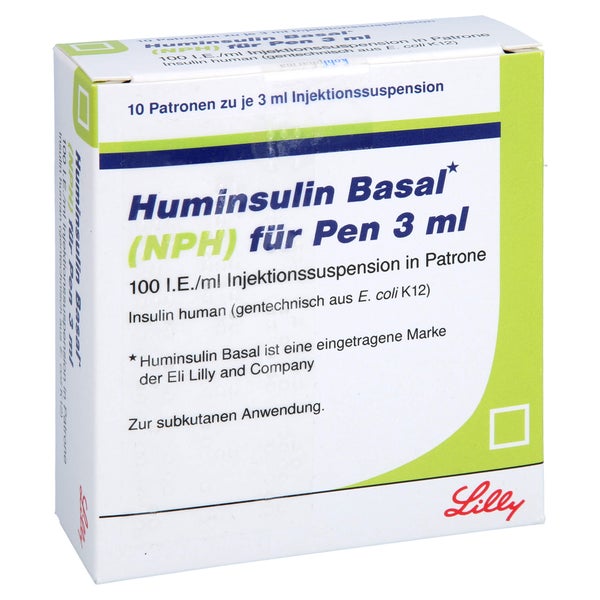 HUMINSULIN Basal NPH Patrone 100 I.E./ml 10X3 ml 10X3 ml