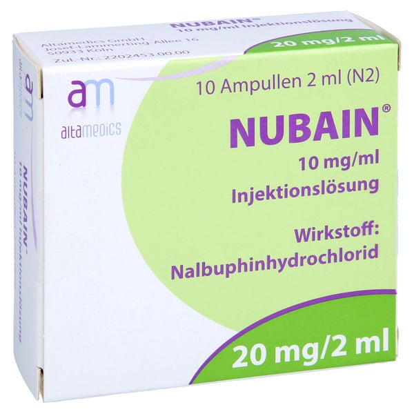 Nubain 10 Mg/ml Injektionslösung 10X2 ml