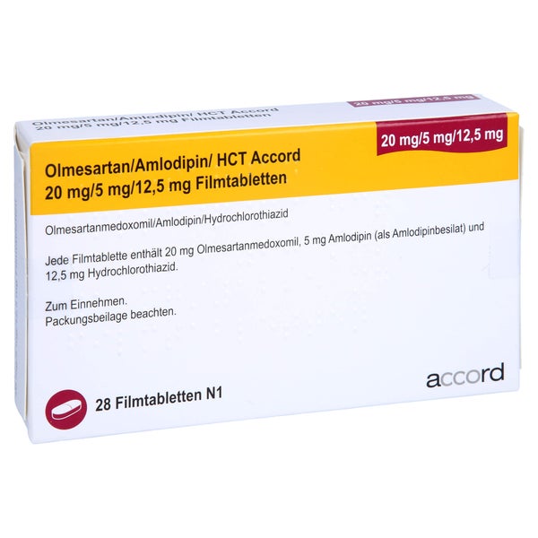 OLMESARTAN/Amlodipin/HCT Accord 20/5/12,5mg FTA 28 St