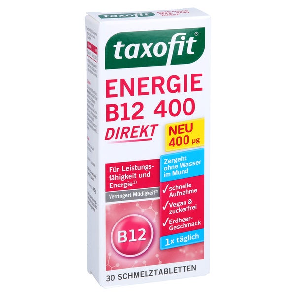 Taxofit Energie B12 400 Direkt Schmelztabletten 30 St