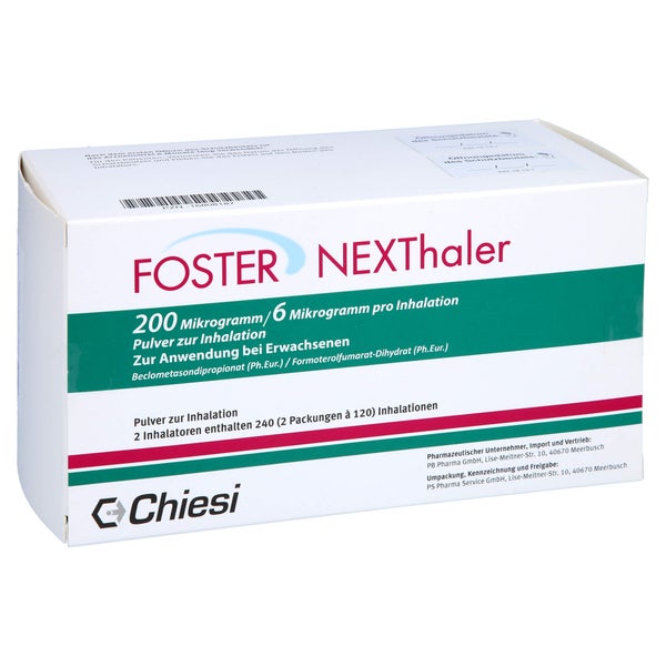 FOSTER NEXThaler 200/6 µg 120 ED Inhalationspulver 2 St