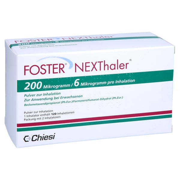 FOSTER NEXThaler 200/6 µg 120 ED Inhalationspulver 2 St