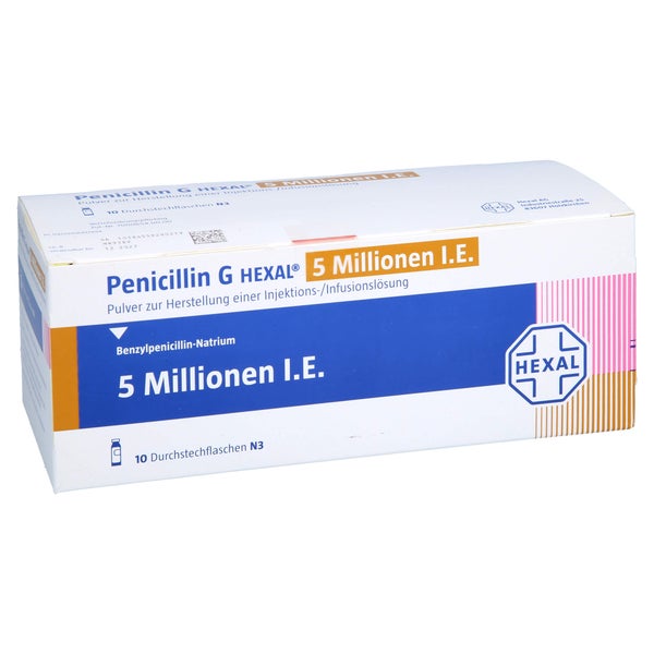 PENICILLIN G HEXAL 5 Mio. I.E. P.H.Inj.-/Inf.-L. 10 St