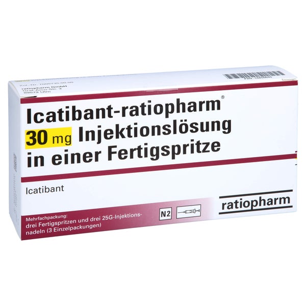 ICATIBANT-ratiopharm 30 mg Inj.-Lsg.i.e.Fertigspr. 3 St