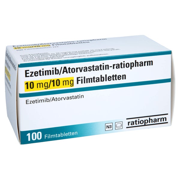 EZETIMIB/Atorvastatin-ratiopharm 10 mg/10 mg FTA 100 St
