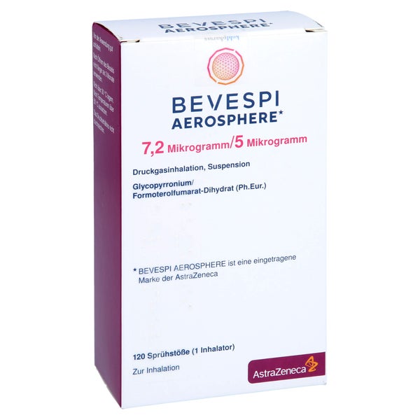 BEVESPI Aerosphere 7,2 µg/5 µg Dru.Gasinh.120Hub 1 St