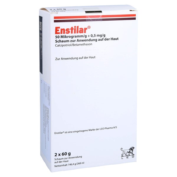 ENSTILAR 50 µg/g + 0,5 mg/g Schaum z.Anw.a.d.Haut 2X60 g