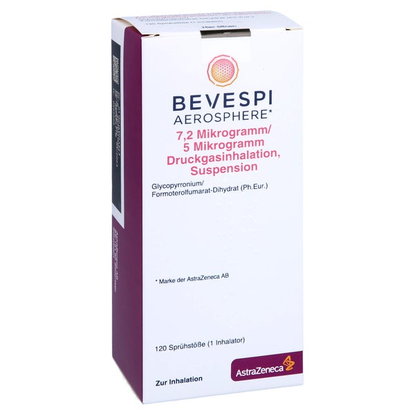 BEVESPI Aerosphere 7,2 µg/5 µg Dru.Gasinh.120Hub 1 St