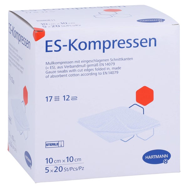 Es-kompressen Steril 10x10 cm Großpackun 5X20 St