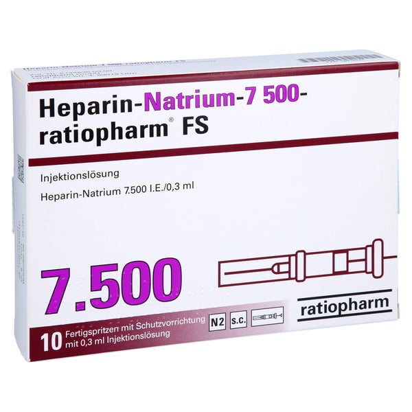 HEPARIN-NATRIUM-7.500-ratiopharm Inj.-L.F.-Sp.m.SD 10 St