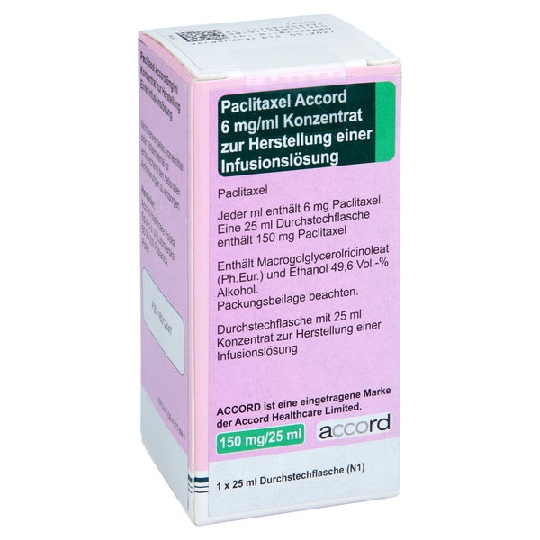 Paclitaxel Accord 6 Mg/ml 150mg/25ml K.h.inf.-l. 1 St