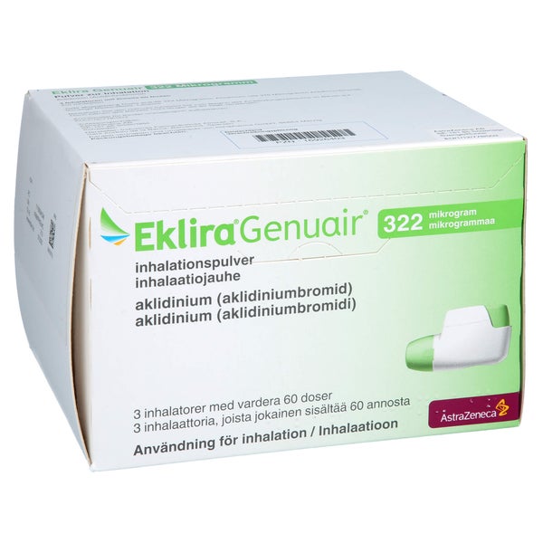 EKLIRA Genuair 322 µg Pulver zur Inhalation 3x60ED 3 St