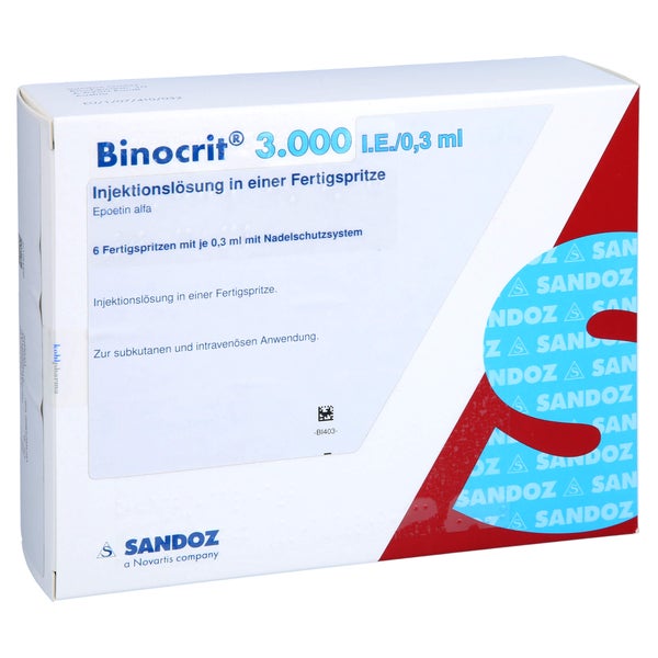 BINOCRIT 3.000 I.E./0,3 ml Inj.-Lsg.i.e.Fertigspr. 6X0,3 ml