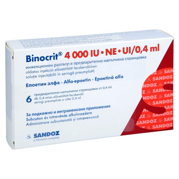 BINOCRIT 4.000 I.E./0,4 ml Inj.-Lsg.i.e.Fertigspr. 6X0,4 ml