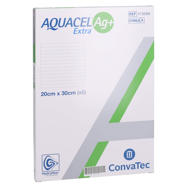 Aquacel Ag+ Extra 20x30 cm Kompressen 5 St