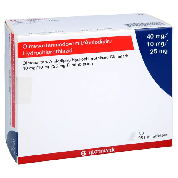 OLMESARTAN/Amlodipin/HCT Glenmark 40/10/25mg FTA 98 St