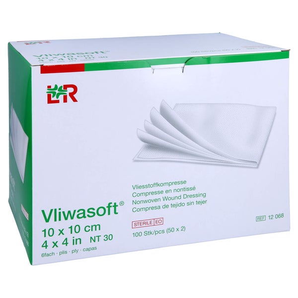Vliwasoft Vlieskompressen Steril 10x10 Cm 6l. 50X2 St