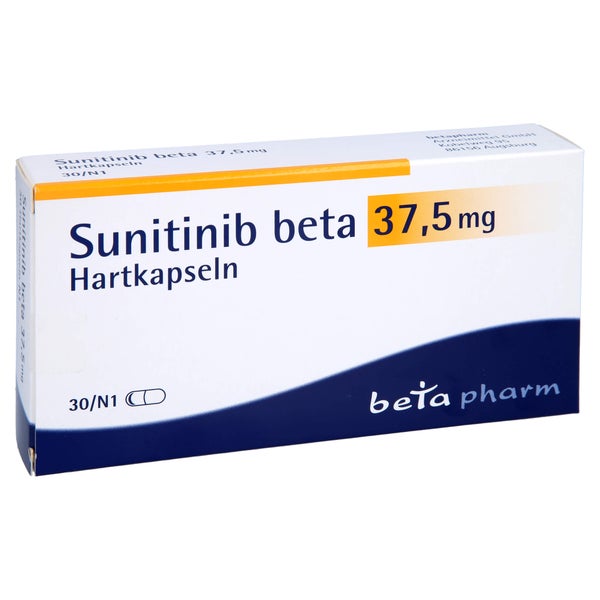Sunitinib beta 37,5 mg Hartkapseln 30 St