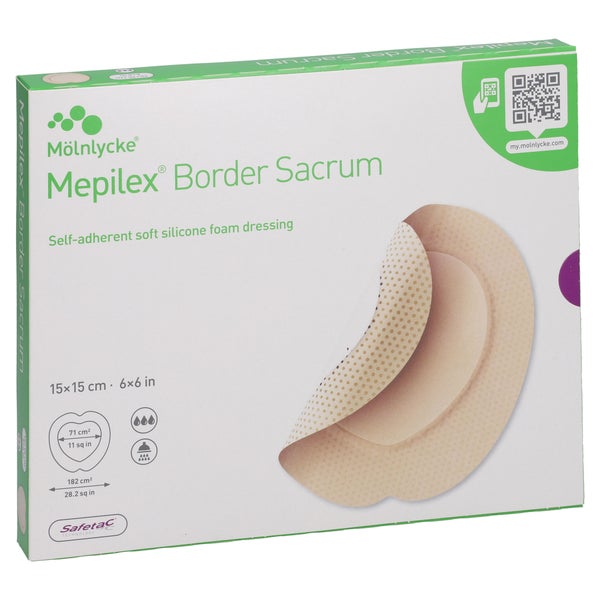 Mepilex Border Sacrum Schaumverb.15x15 c 5 St