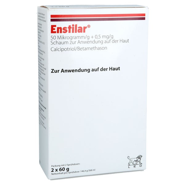 ENSTILAR 50 µg/g + 0,5 mg/g Schaum z.Anw.a.d.Haut 2X60 g